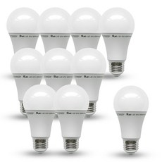 LED 벌브 10개 램프 주광 전구 주백색, 주광색(하얀빛)