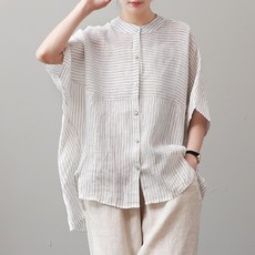 투피스 출품 루즈핏 오버사이즈 스트라이프 캐주얼 9부바지 린넨소재 여성아티컬 아사면 옷여성