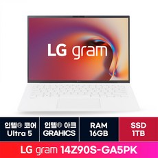 LG전자 그램 14인치 14Z90S-GA5PK 16GB WIN11 1TB ON, 에센스 화이트, WIN11 Home