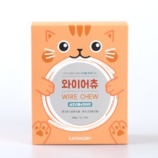 캣츠모리 와이어츄 실꼬리돔&연어맛 고양이 덴탈껌 간식 입냄새 치석제거, 14p