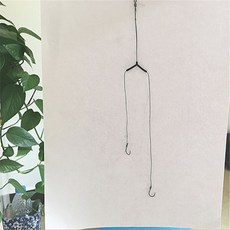서브 더블 라인 스플리터 후크 스플리터 헤링본 후크, 블랙 라지(50팩 1묶음)