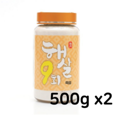해월햇살죽염 9회 흰죽염 가루 1kg (500gX2), 2개, 500g