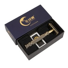 구식 수동 면도기 양면 블레이드 거치대 안전, 01 Antique Brass, 1개