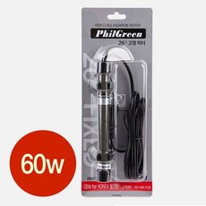 필그린 초미니 고정히터 PHF60 60W PHF-60 26도 고정 완전방수 최고급형 수중 히터, 1개