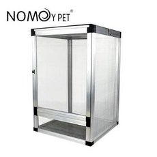 파충류 열대우림 서식지 알루미늄 테라리움 사육 케이지 도마뱀 카멜레온용 스크린 환기, Silver Large
