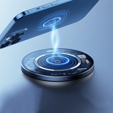 베이스어스 Baseus 맥세이프 15W 고속 무선충전기 최신출시 아이폰 12 [항공특송], 투명