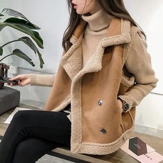여성용 겨울 무스탕 조끼 LJW1814