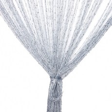 [독일직배송] 스레드 커튼 실 커튼 반짝이 흰색 100 x 200cm 벽 커튼 창 장식 장식 커튼 룸 디바이더, 단일옵션