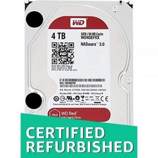 WD Red 4TB NAS 하드 디스크 드라이브 5400RPM 클래스 SATA 6Gbs 64MB 캐시 3.5인치 WD40EFRX새로고침, 상세참조 - wd40efrx