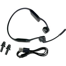 PRYME® BTH-M100V 블루투스 무선 오픈 이어 골전도 헤드셋 소음 제거 붐 마이크 포함 - 휴대폰 태블릿 라디오 어댑터와 호환 무선헤드셋 무선이어폰 무선헤드폰, 호환: 휴대폰, 태블릿 및 PRYME 무선 라디오 어댑
