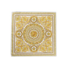 VERSACE 범 사철 사치품 20 봄 여름 여성 화이트 실크 프린트 사각 스카프 I FORE4501 IT03056 I7047