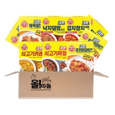 오뚜기3분류 쇠고기카레+쇠고기짜장+제육덮밥+낙지덮밥+춘천닭갈비+김치참치덮밥 각 2입, 150g, 12개