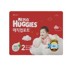 하기스 매직컴포트 밴드기저귀 2단계 소형 공용 58매x2팩 /2023년, 116개