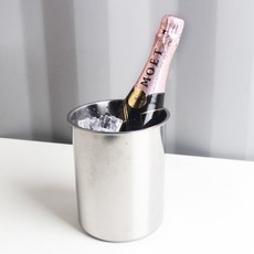 스테인레스 샴페인 칠러 쿨러 아이스버킷 얼음통 와인 양주 맥주, 1개, 2L