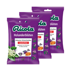 리콜라 무설탕 스위스 허브 캔디 엘더 플라워 75g X 3개 / Ricola