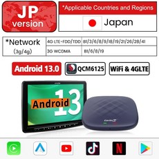 카링 킷 무선 안드로이드 자동 어댑터, 8GB 128GB_JP Android 13, 1개