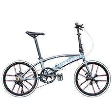 브롬톤 자전거 C라인 익스플로러 2023 접이식 경량 휴대용, 22인치cm, 티타늄