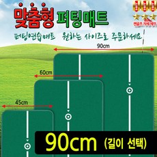 국산 맞춤형 골프 퍼팅연습매트 폭90cm 홀컵(랜덤)+지우개봉 포함 - 5m퍼팅매트