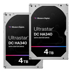 WD 울트라스타 4TB DC HA340 WUS721204BLE6L4 (2 Pack) 5년 보증