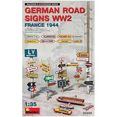 미니 아트 1/35 제 2 차 세계 대전 독일 도로 표지판 프랑스 1944 프라 모델 MA35600, 단일옵션