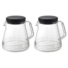 아케보노 커피 서버 스트롱 블랙, 뚜껑 + 커피서버, 2개, 750ml 뚜껑 + 커피서버, 2개, 750ml