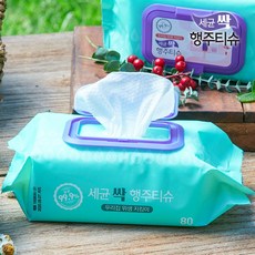 세균싹 [23팩세트] 세균싹 행주티슈 뽑아 쓰는 행주 물티슈 살균 99.9 퍼센트, 23개