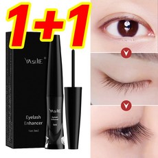 YASIJIE 1 1 속눈썹영양제 저자극 고농축 영양 눈썹 겉눈썹 발모제, 3ml, 2개