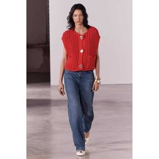 ZARA 여성니트 30대 라운드 넥 민소매 포켓 스웨터 조끼