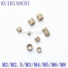 100 pcs/20 pcs/10 pcs m2 m2.5 m3 m4 m5 m6 m8 황동 인서트 너트 사출 성형 황동 널링 나사 삽입 너트