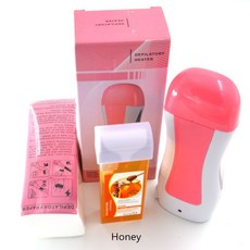 제 모기 프로 롤 온 카트리지 탈모 파라핀 왁스 히터 왁싱 종이 제모 세트 도구 키트, Honey set_2, 1개