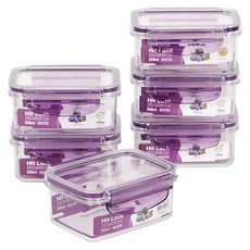 에코센스 히트락 올트라이탄 밀폐용기 직사각, 6개, 350ml 단품, 6개