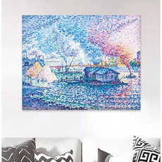 세계 명화그림 폴 시냐크 풍경그림 대형 와이드 액자 홈인테리어 거실 침실, (폴시냐크) 미라보 다리