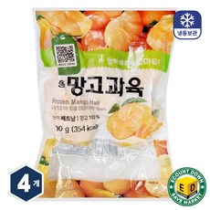 재호 냉동 망고 미트 하프컷 망고과육, 4개, 500g
