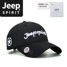 JEEP SPIRIT 스포츠 캐주얼 골프모자 CA0650 + 전용 포장, 블랙