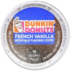 Dunkin Donuts French Vanilla Flavored Coffee K-Cups For Keurig K Cup Brewers (24 Count) Dunkin Donut
