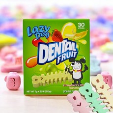 레이지독 덴탈프루츠 강아지 치석제거 덴탈껌 딸기 바나나 청사과맛, 1개 이지독 덴탈프루츠 강아지 치석제거 덴탈껌 딸기 바나나 청사과맛