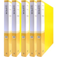 文件夾 40張, 5個, 黃色的