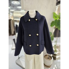 [ZOOC] 캐시미어 블렌드 더블버튼 숏 코트 Z234MSG157