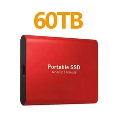 외장 하드 드라이브 휴대용 SSD USB 3 1 고속 디스크 노트북 MAC 휴대폰 PC용 모바일 솔리드 스테이트 1TB 2TB, Red 60TB - 2tb하드