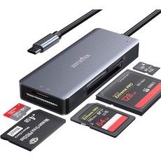 CF 카드 판독기SDXC SDHC SD Micro SDXC M2 MS 및 UHSI 카드용 USB 3.0 콤팩트 플래시 메모리 리더 어댑터 5Gbps 동시 읽기, TYPE-C, 1개
