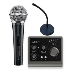 오디언트 ID4 MK2 오디오인터페이스 SHURE 슈어 SM58 SK 마이크 홈 레코딩 패키지