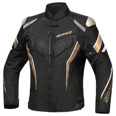 Scoyco 메시 오토바이 재킷 라이딩 CE 장갑 내마모성 통기성 보호 장비 남성용 4계절 블루., XX-Large_Black Gold, Black Gold _XX-Large