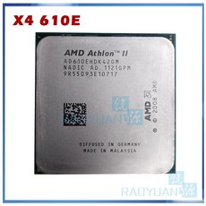AMD Athlon X4 610E X4-610E 2.4GHz 쿼드 코어 CPU 프로세서 AD610EHDK42GM 45W 소켓 AM3 938pin, 한개옵션0