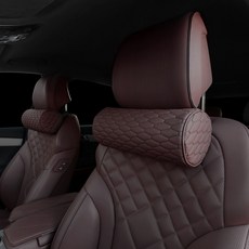 루젠 아크모 HX 차량용 목쿠션 2개 자동차 목베개, 보르도브라운 1+1, 1세트