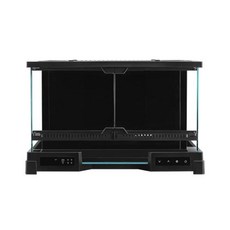 하이 퀄리티 파충류 스마트 유리 인클로저 테라리움 케이지 거미 뱀 도마뱀, L-Black, 1개