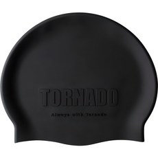 토네이도 양각 실리콘 수영모자 TC-2000, BLACK, 1개
