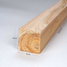 자투리나무 원목 목재 목조 삼나무 목공방 연습용, 4x4x200cm, 1개
