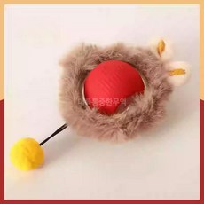 대륙통 고양이 공 장난감 전동 냥이 완구 반려동물 장비, 1개, 레드-플러시