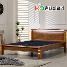  전국무료배송[현대의료기] 205Q 퀸침대 게르마늄 돌침대 흙침대, 브라운 