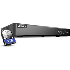 ANNKE 4K 8 Channel AI DVR 차량 감지 기능 포함 Alexa와 함께 작동하는 5-in 1 H.265 보안 디지털 비디오 레코더 가정용 CCTV 시스템용 8CH, 1TB HDD - 디지털비디오레코더